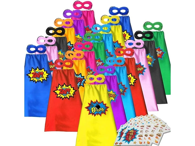 Kids Superhero Capes and Masks 20 Sets