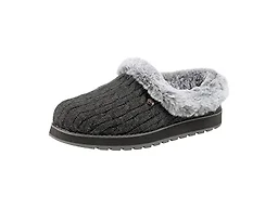 Skechers BOBS Women's Keepsakes - Ice Angel Slipper, Charcoal, 8.5 M US