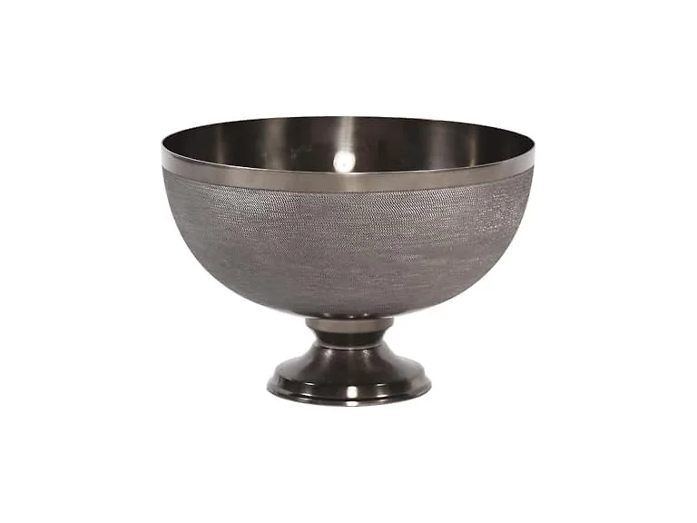 Howard Elliott Collection Textured Aluminum Footed Decorative Bowl