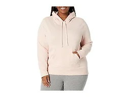Amazon Essentials Women's Regular-Fit Midweight Fleece Pullover Hoodie with Kangaroo Pocket (Available in Plus Size), Light Pink, X-Small