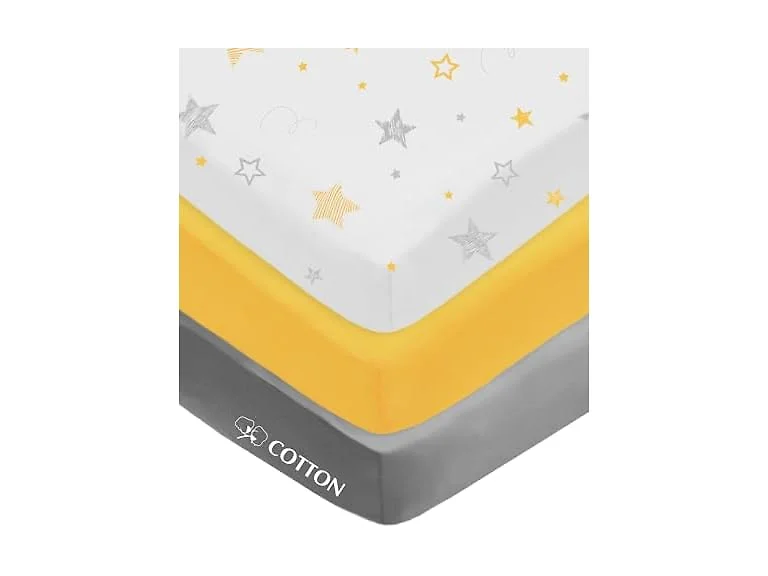 American Baby Company Crib Sheets, 3 Pack