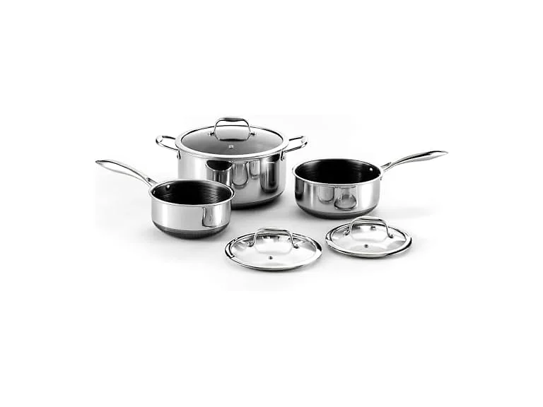 HexClad 6pc Hybrid Nonstick Pot Set with Lids