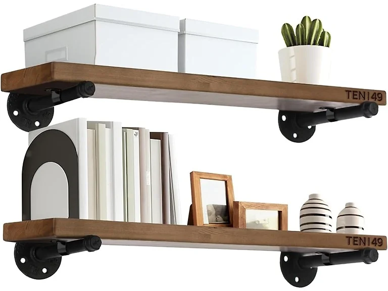 TEN49 Real Wood Rustic Floating Shelves