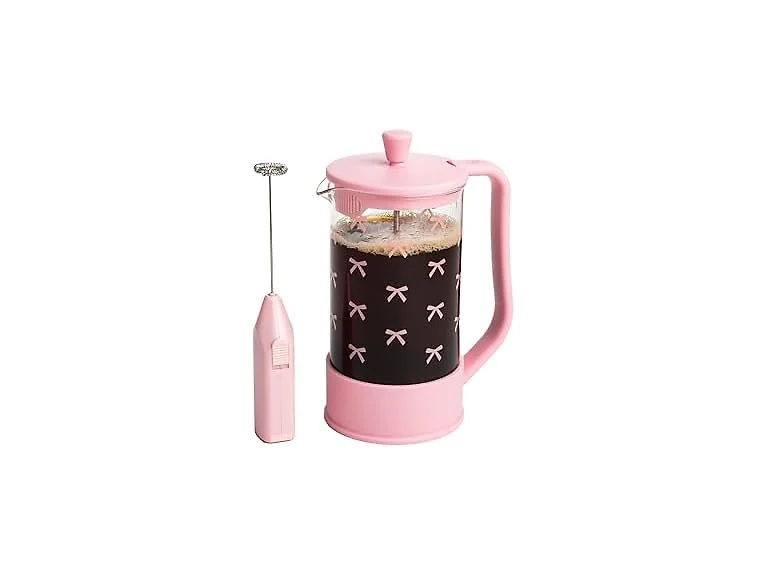 Paris Hilton Bow Design French Press and Frother