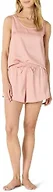 Amazon Essentials Women's Soft Satin Tank Top and Short Sleepwear Set, Dusty Rose, Medium