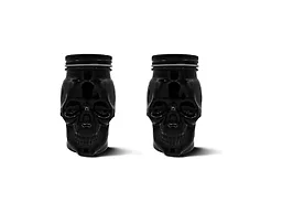 DURA LIVING DL-DLG18914/R 16 oz Skull Mason Jar Glass Co