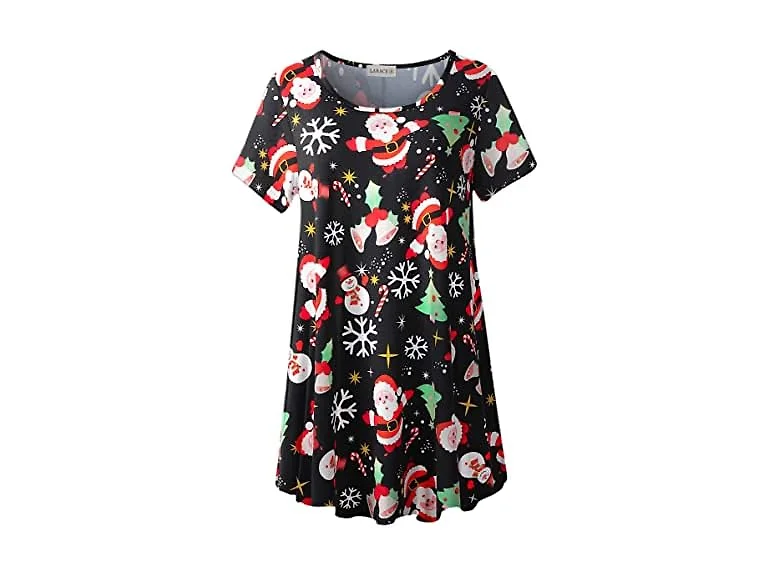 Larace Women (L) Christmas Shirts Funny Tunic Tops