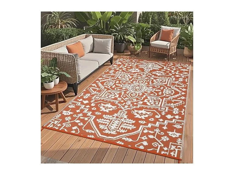9x12 Outdoor Rug Plastic Straw Brick