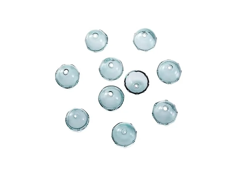 FASHEWELRY 10pcs Glass Trumpet Flower Beads