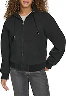 Levi's Women's Workwear Hoody Bomber, Black (Filled), X-Small