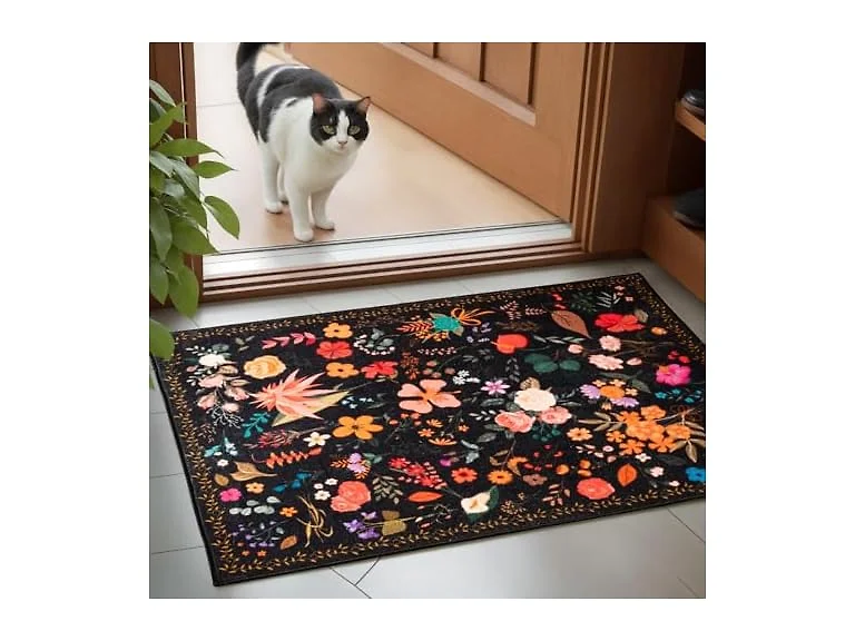 Boho Floral Entryway Rug 2x3