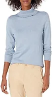 Amazon Essentials Women's Classic-Fit Lightweight Long-Sleeve Sweater, Light Indigo Heather, Large