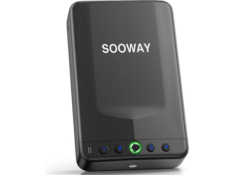 SOOWAY Small Biometric Passcode Gun Safe