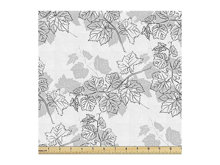 Ambesonne Grey Fabric by The Yard,