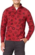 Amazon Essentials Disney | Marvel | Star Wars Men's Polar Fleece Quarter-Zip Mock Jackets, Marvel Logo, Small