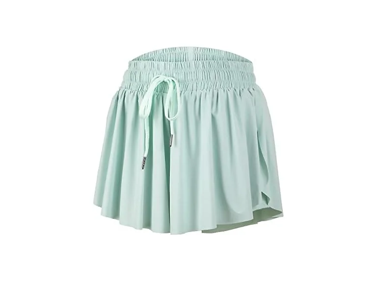 Luogongzi Women (S) Flowy Spandex Shorts Gym Skirt