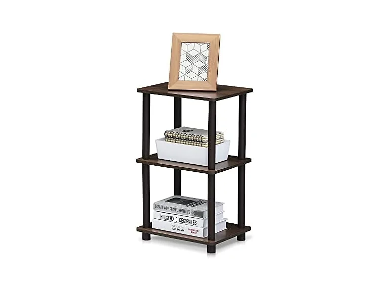 FURINNO Turn-N-Tube 2 Space Shelf Walnut