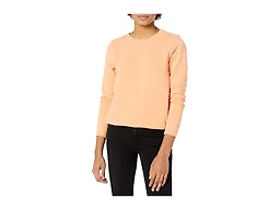 Amazon Essentials Women's Fleece Crewneck Long Sleeve Pullover Sweatshirt (Available in Plus Size), Melon Orange, X-Small