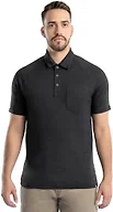 Wrangler Men's Performance Workwear Short Sleeve Polo Shirt, Black Heather, XX-Large