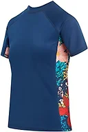 Kanu Surf Women's Marina Upf 50 Short Sleeved Active Rashguard & Workout Top, Miranda Navy, Medium