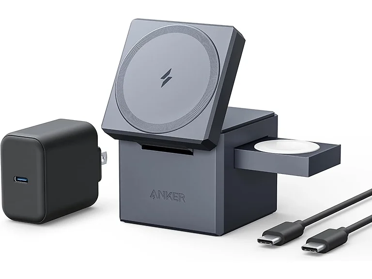 Anker 15W 3-in-1 MagSafe Wireless Charging Cube