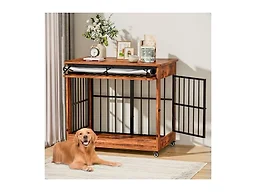 HugCoz 7003 42 Large Dog Crate Furniture, Double Door W