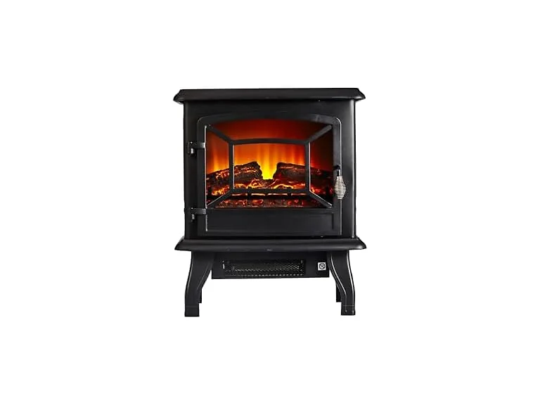 MEGAWISE Electric Fireplace Stove Black