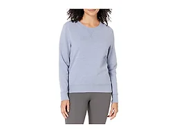 Amazon Essentials Women's Fleece Crewneck Long Sleeve Pullover Sweatshirt (Available in Plus Size), Indigo Blue Heather, Small