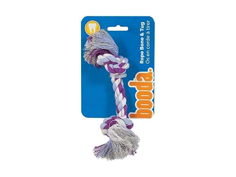 Petmate Booda Two Knot Rope Bone, Multicolored Xs