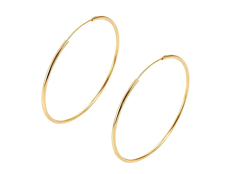 14K Gold Plated Endless Hoop 60mm