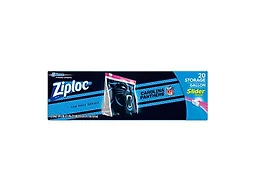 Ziploc Slider Storage Gallon Bag, Great for Grab-and-go Snacking, Tailgating or homegating, 20 Count- NFL North Carolina Panthers