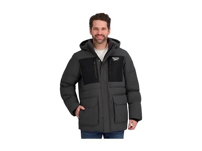 Reebok Men Parka Heavyweight Jacket (X-Large)