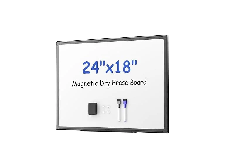 VUSIGN Black Aluminum Magnetic White Board 24" x 18"