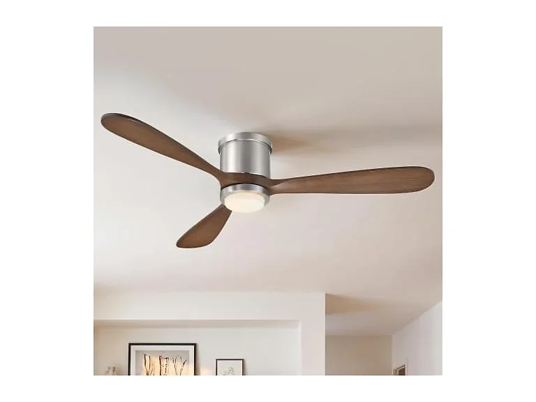 Parrot Uncle 52 Inch Flush Mount Solid Wood Ceiling Fan