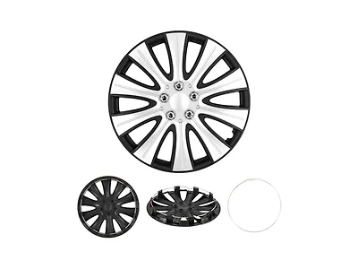 Cobra-Tek 069-KR 4PC Hubcaps Black/Silver - Choose Size
