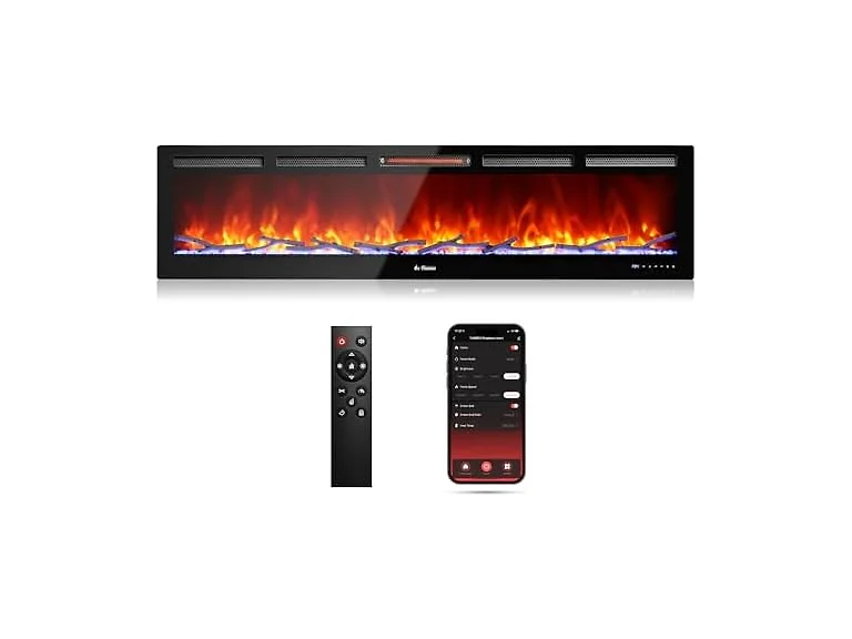 TURBRO 72-inch Smart Electric Fireplace