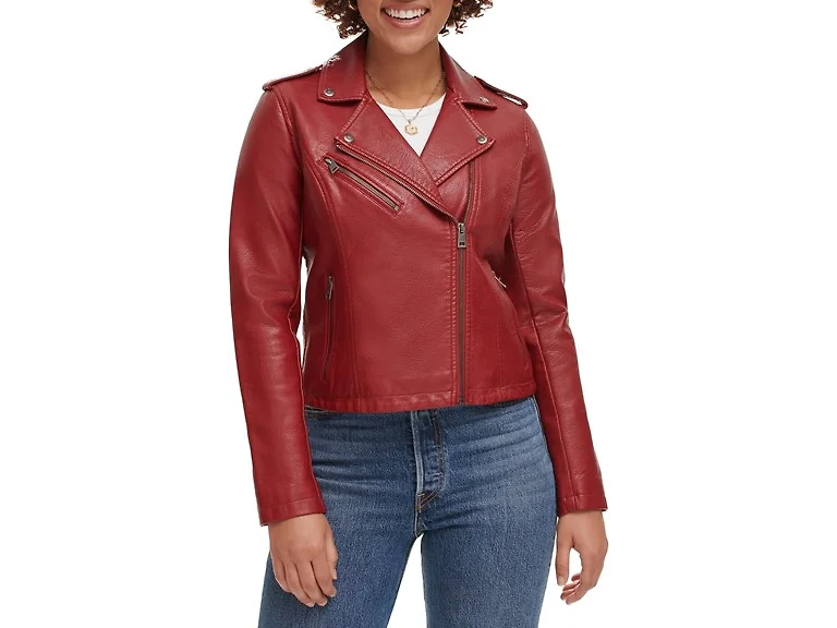 Levi's Women (XS) Faux Leather Moto Jacket Coat