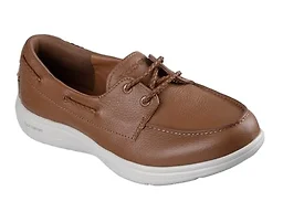 Skechers Women's On-The-Go Flex Radiant Leather Boat Shoe, Luggage, 11