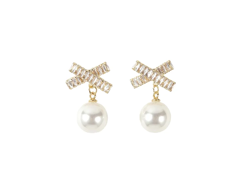 Safron 18K Gold Plated Stainless Steel Drop Earrings