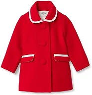 Amazon Essentials x Sofia Grainge Baby Girls' Wool Blend Dress Coat, Red, 24 Months