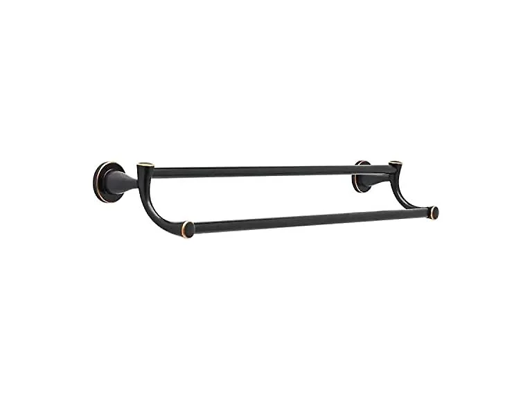 Peerless 24-in Double Oil Rubbed Bronze Wall Mount Double Towel Bar