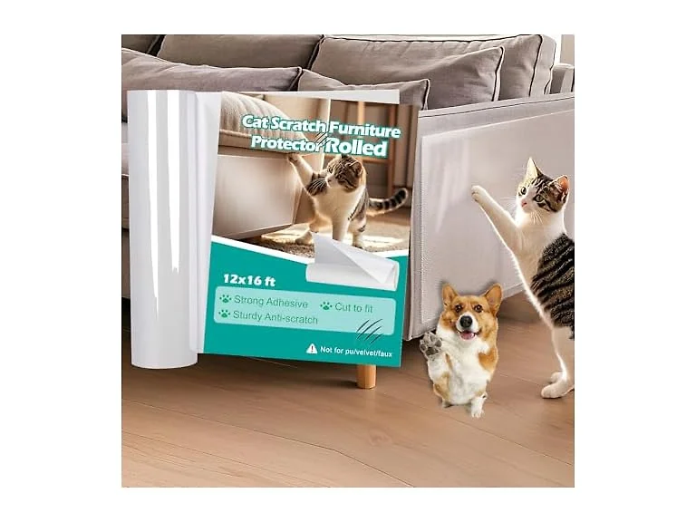 WAWINY Cat Scratch Protector Rolled(12" x16ft)
