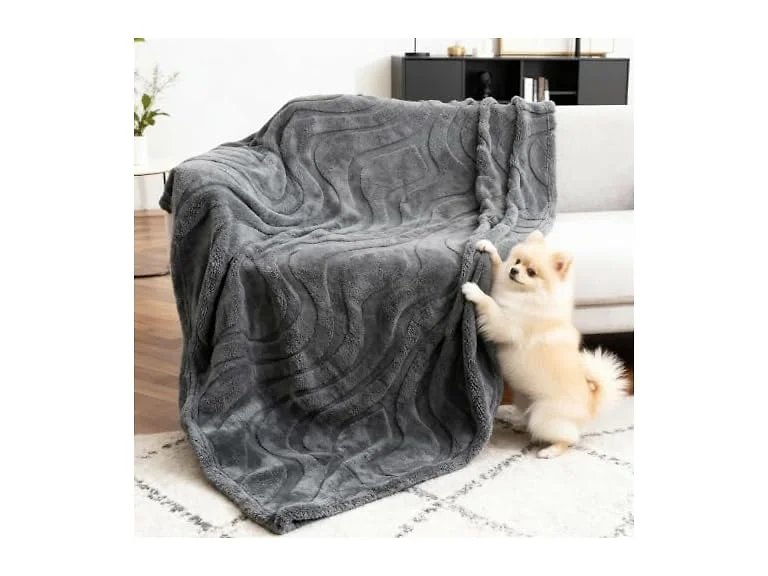 Waterproof Dog Blanket for Couch Bed– Grey