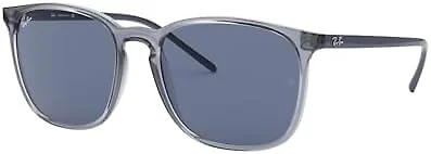 Ray-Ban RB4387 639980 56 56-18-145 Ray-Ban Rb4387 Evolve Photochromic Square Sunglasses TRANSPARENT BLUE/Dark Blue