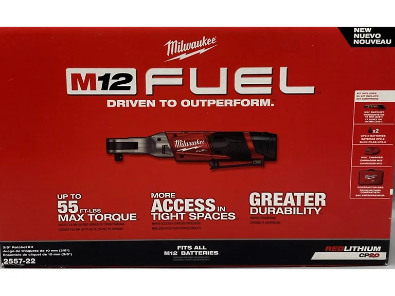 Milwaukee 2557-22 M12 FUEL 3/8 RATCHET Kit