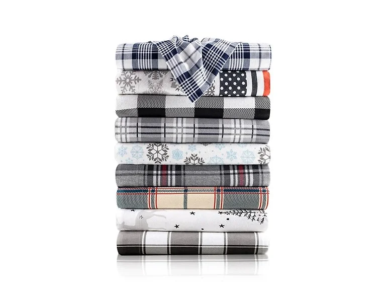 100% Turkish Cotton Plaid Flannel Sheet Set