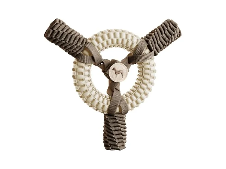 NOAH & PAW Luxury Dog Toy, TPU- Boat Wheel, Beige