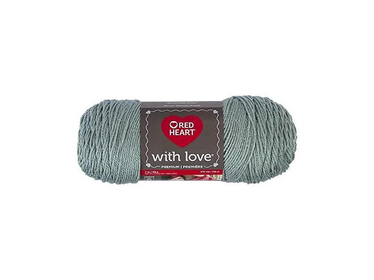Red Heart With Love yarn, Solid-Sage