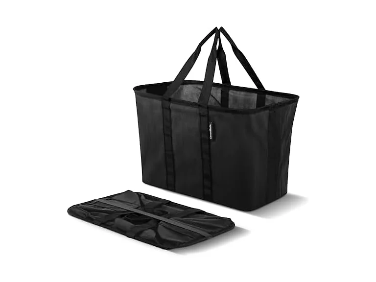 CleverMade EcoBasket 30L Collapsible Tote Basket 3 Pack BLK