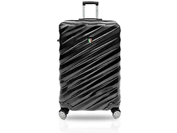 TUCCI Italy STORTO 28" Large Spinner Wheel Luggage Suitcase, Black